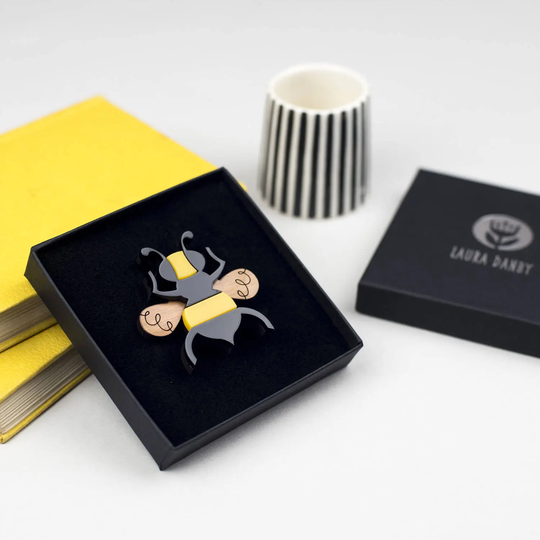 Acrylic Lasercut Bee Brooch