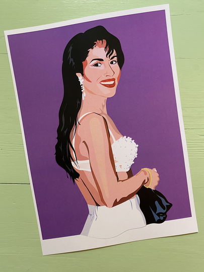 Selena Quintanilla Print - Amor Prohibido, Tejano, Dreaming Of You, Illustration, Art, Purple