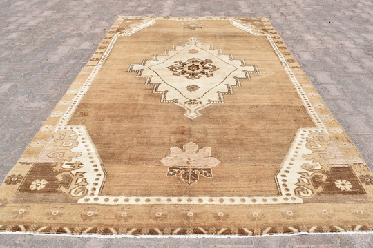 4x9 Turkey Rug, Large Area Rug, 4x9 Turkish Rug, 4'8x9'3 Feet, Pastel Vintage Rug, Saloon Oushak Rug, Turkey Rug, Decorative Wool Rug, 6159