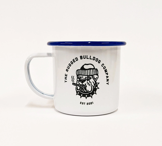 Custom Logo Enamel Mug | Engraved Etched Personalised Cup Coffee Tea