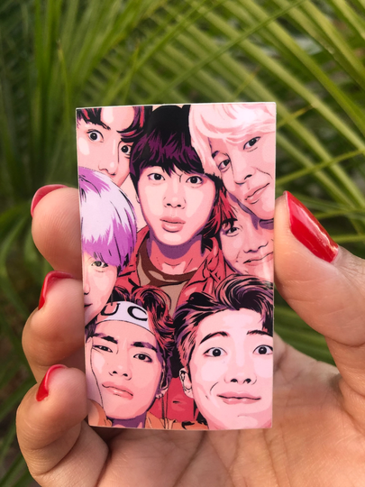 Bts Group Sticker | Bts Laptop Sickers Korean Stickers Cute Bangtan