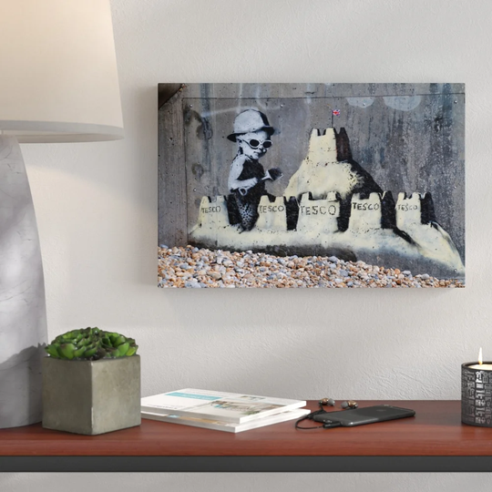 Tesco Castle by Banksy - Wrapped Canvas Graphic Art Print