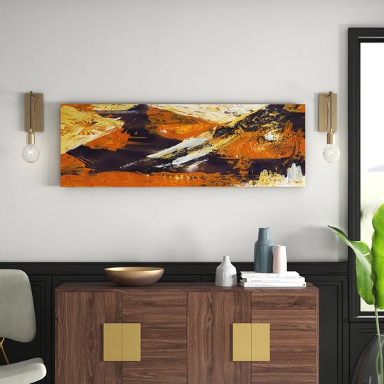 Enigma Panorama Abstract 093 Graphic Art Print on Canvas