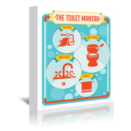 The Toilet Mantra 3 by Patricia Pino - Wrapped Canvas Graphic Art Print