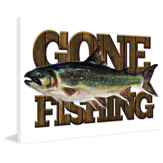 Gone Fishing by Saturday Evening Post - Wrapped Canvas Graphic Art Print