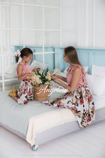 Matching Silk Top & Skirt - Mother Daughter Set Of 2 Mommy Mе Summer Outfits