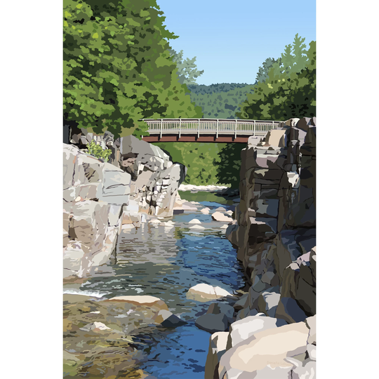 Rocky Gorge - Nh White Mountains Graphic Art Print