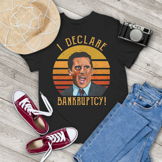 Office Michael Scott I Declare Bankruptcy Sunset Vintage T-Shirt, The Shirt, Gift Tee For You & Family