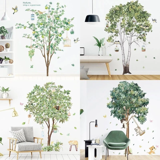 Large Plant Tree Wall Stickers | Nursery Decor Wallpaper