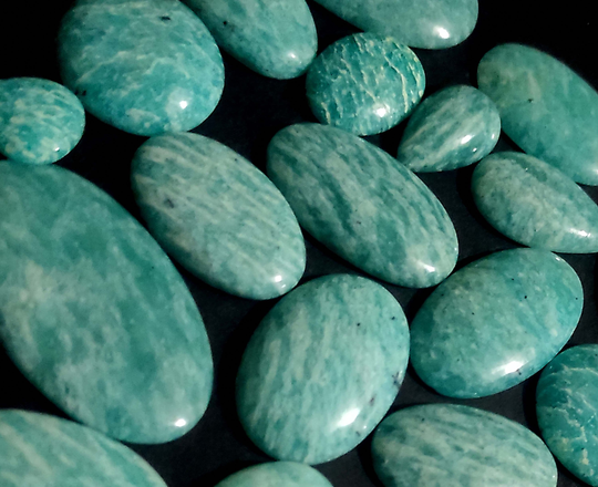 Amazonite Cabochon, 20 To 40 Mm Mix Shape Gemstone Lots , Loose Gemstone, For Making Jewelry, Green Natural Stone , Cabochon