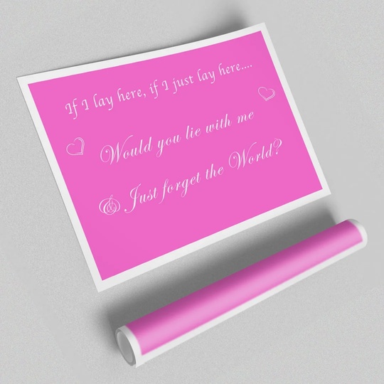 If I Lay Here If I Just Snow Patrol Vivid - Graphic Art Print on Paper