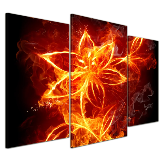Tiger Lily 3-Piece Graphic Art Set on Canvas