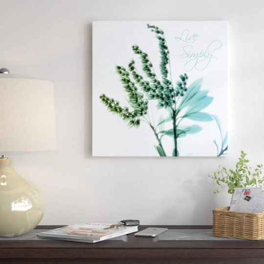 Live Simply - Wrapped Canvas Graphic Art Print