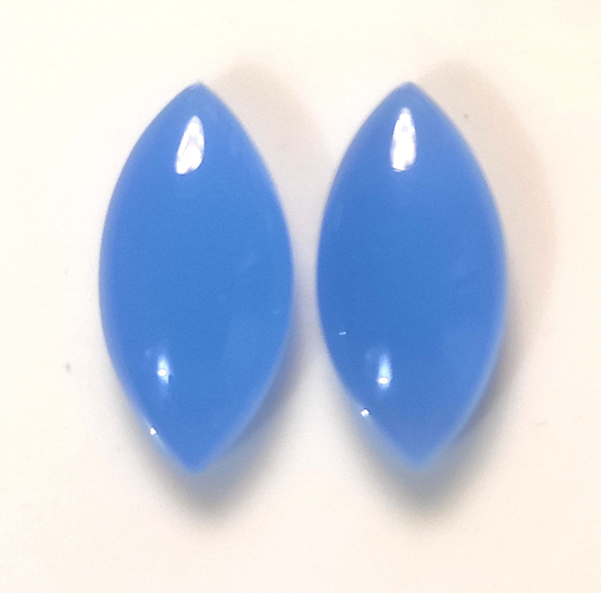 Blue Chalcedony, Cabochon Pair, Chalcedony Cabochon, Marquise 5x10 To 15x30 Mm Calibrated Gemstone