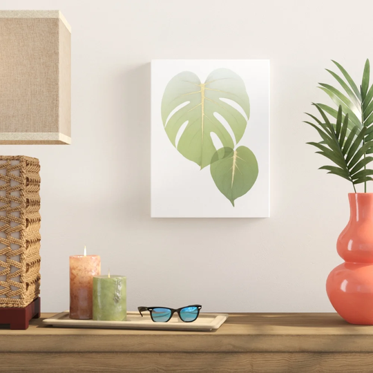 Golden Philodendron - Wrapped Canvas Graphic Art Print