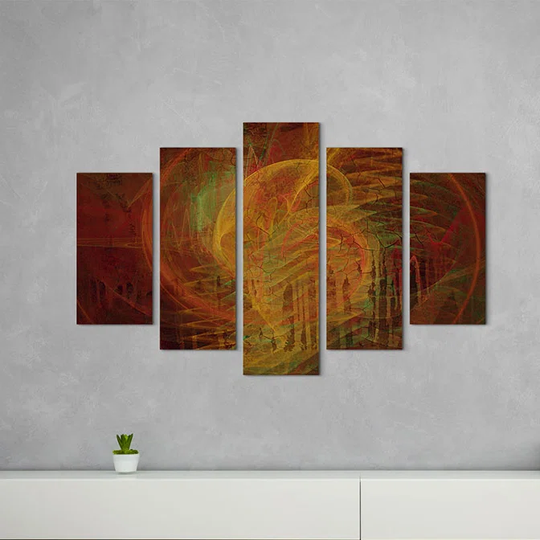 Enigma Scultpure Abstract 1050 Graphic Art Print Multi-Piece Image on Canvas