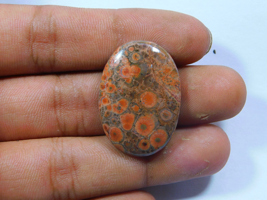 Beautiful Quality Poppy Jasper Cabochon Natural Jewelry Making Gemstone Handmade Loose Stone Semi Precious 32 Ct 32x23mm #8801
