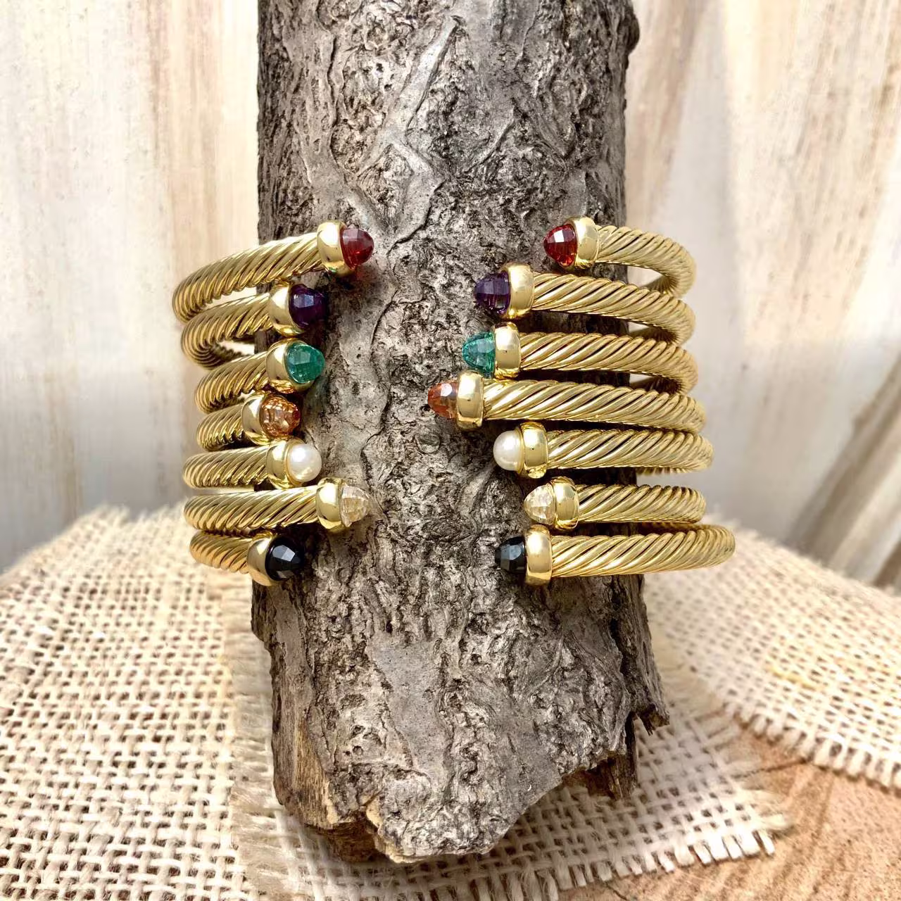 Class Cable Cuff Bracelet Every Day No Coloration 4mm Braided Twist Wire One Size Fit All Stackable Hot Fashion Trendy