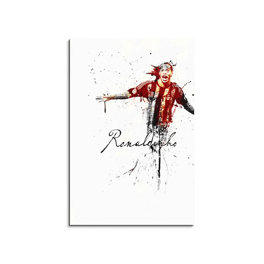 Ronaldinho III Graphic Art Print on Wrapped Canvas
