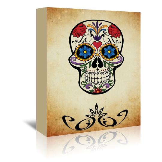 Wonderful Dream Graphic Design of Horror Skull Graphic Art Wrapped on Canvas
