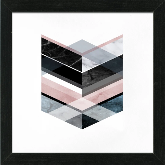Geometrical Forms I Framed Graphic Art Print Poster