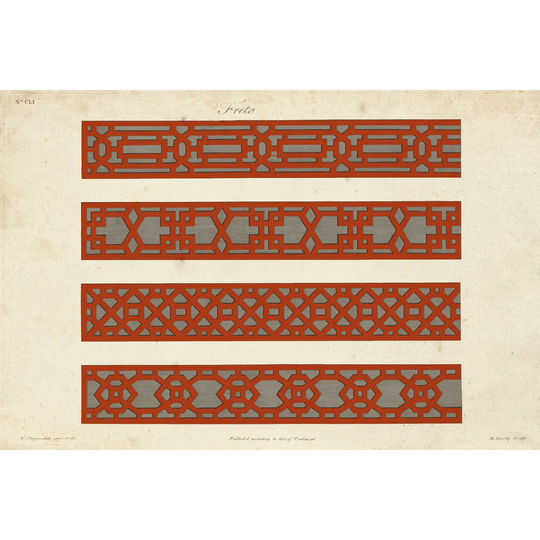 Graphic Fretwork IV by Vision Studio - Wrapped Canvas Graphic Art