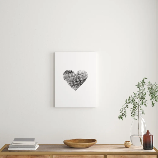 Scribble Heart - Unframed Graphic Art Print on Paper