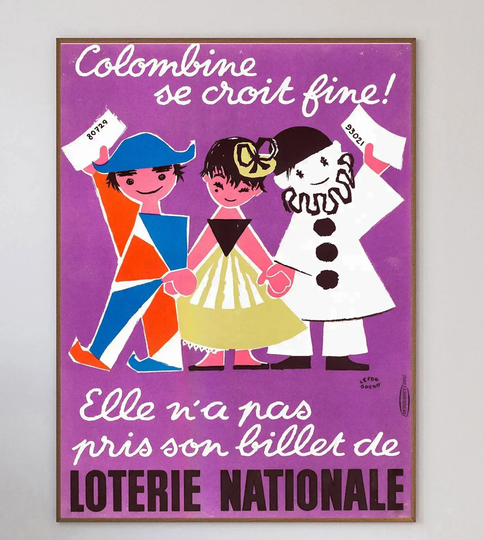 Loterie Nationale 1957 Original Vintage Poster