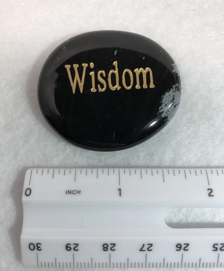 Snowflake Obsidian Palm Stone - "Wisdom