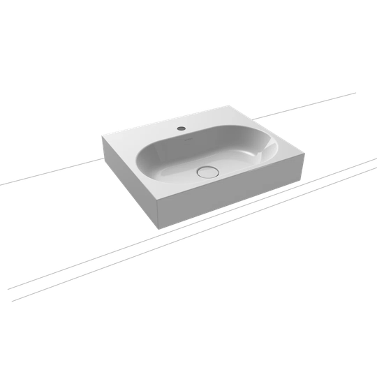 Centro Manhattan Steel Enamel Rectangular Countertop Bathroom Sink