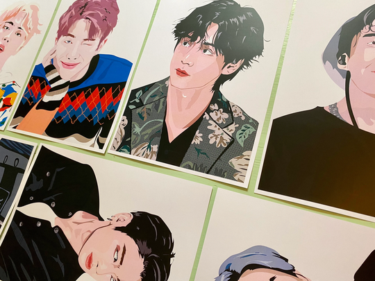 Bts Illustration - Army Jimin V Jungkook J-Hope Jin Rm Suga 김석진 김남준 민윤기 정호석 박지민 김태형 전정국 Bangtan Boys Art Drawing