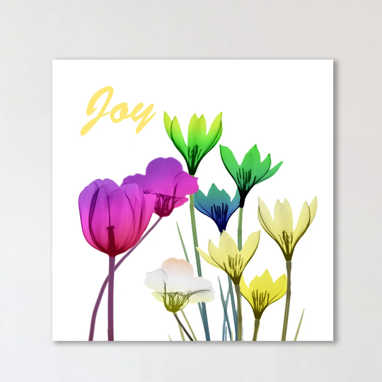 Floral Pop Joy - Wrapped Canvas Graphic Art Print