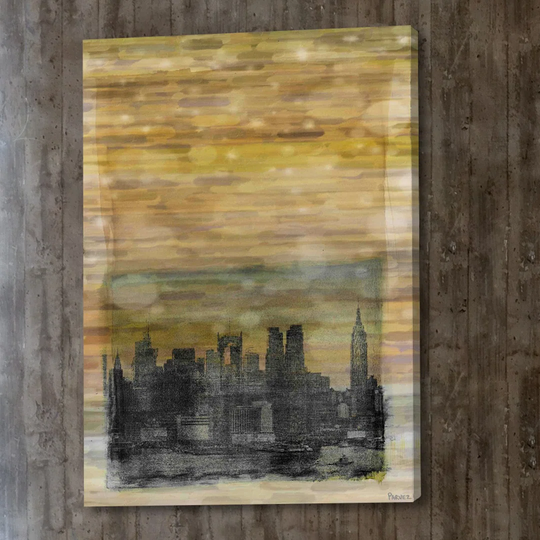 "Shaded NYC" Graphic Art on Canvas
