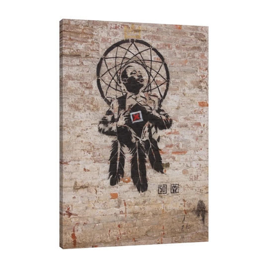 I have a Dreamcatcher by Banksy - Wrapped Canvas Graphic Art Print