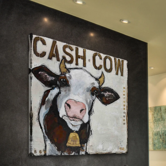 Cashcow by Tori Campisi - Wrapped Canvas Graphic Art Print