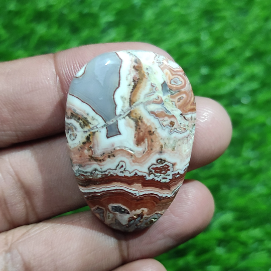 Natural Rosetta Jasper Cabochon 40x28mm Pear Shape Designer 44Ct Handmade Cab For Silversmith Jewelry Making Flat Back Stone