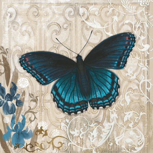 Dark Blue Butterfly by Alan Hopfensperger - Wrapped Canvas Graphic Art Print