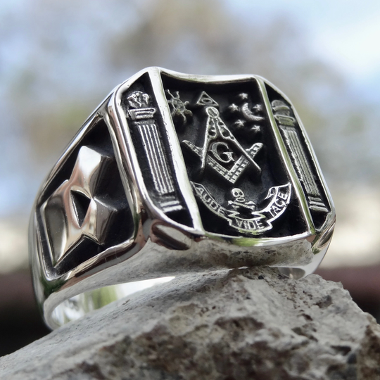 Masonic Ring Sterling Silver 925 Masons Handmade All Sizes Us 7 - 15