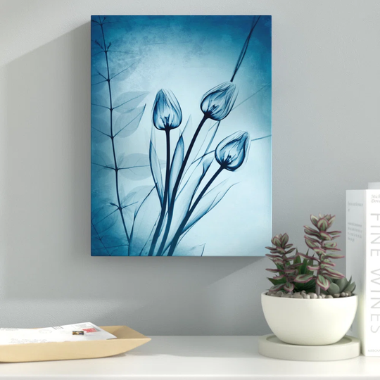 Cerulean Dawn - Wrapped Canvas Graphic Art Print