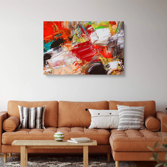 Abstract Painting Canvas Wall Art Framed Prints, Large Giclée Hanging Decor, Modern Artwork