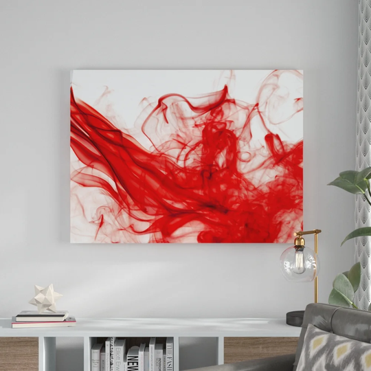 Abstract Smoke Framed Graphic Art on Canvas