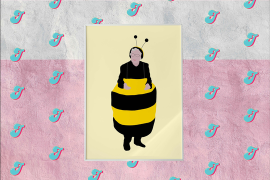 Hull Bee Lady Wall Art Print, Kingston Upon Hull, Yorkshire Art, Gallery Prints, Bee Lovers Gift, City Of Culture, UK Cities