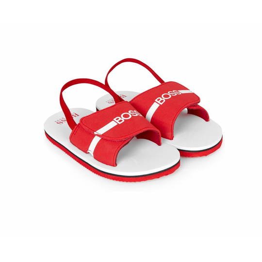 (UK 6 / EU 23) Hugo Boss J09143 997 Baby's Sandals Red