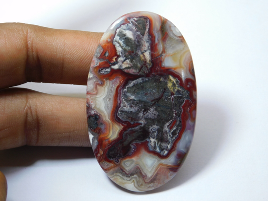 Crazy Lace Agate Cabochons, Gemstone, Loose Stone, 91 Ct | 59 X 36mm 250