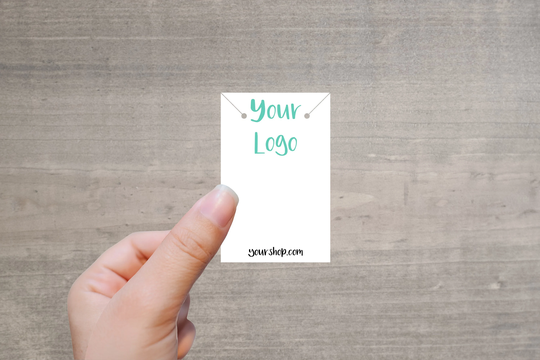 Custom Designed-Your Logo, Wording & Design Necklace Display Cards, Various Sizes & Styles