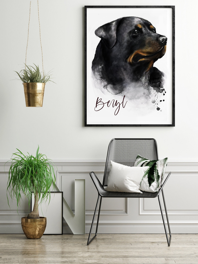 Pet Portrait Painting Genuine Hand Painted Memorial Made To Order Unique Personalised Gift Watercolour Art Christmas Birthday