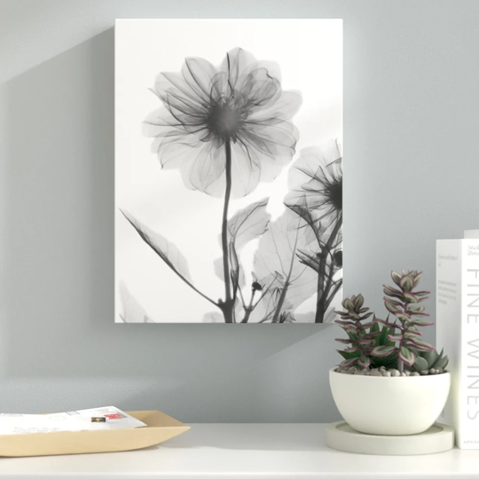 Dahlia Twins - Wrapped Canvas Graphic Art Print
