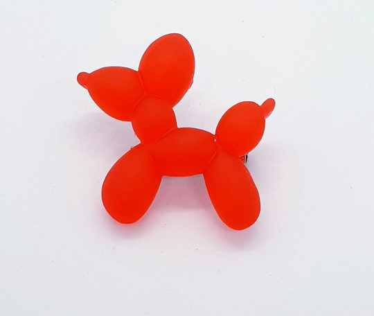 Red Balloon Dog Badge