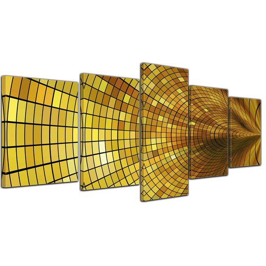Abstract Background 5 Piece Graphic Art on Canvas Set