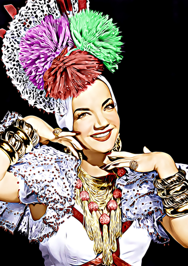 Carmen Miranda Unique Graphic Art Illustration Print 02 | A4 Size - 210 X 297mm 8.5" 11.75